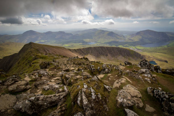 Mountain landscape in Wales, UK stock photo