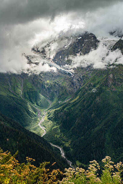 mountain landscape of Caucasus stock photo