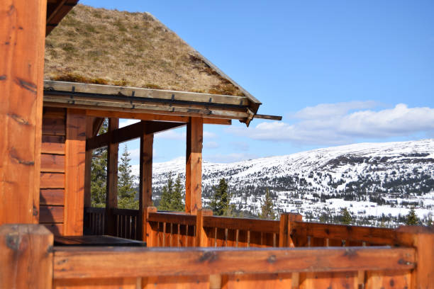 Mountain Lodge stock photo