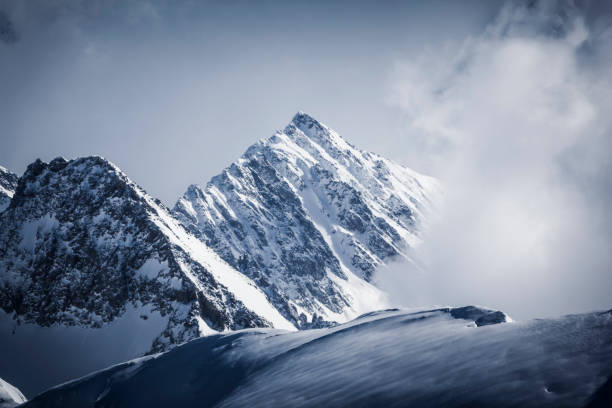 mountain panorama, switzerland stock photo