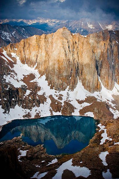 Mountain Reflection In Lake stock photo