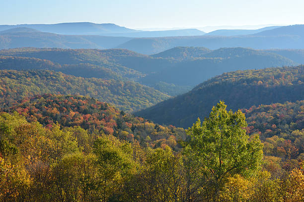 Mountain Scenery in West Virginia stock photo