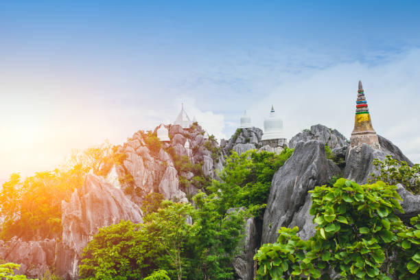 Mountain Temple in Lampang Thailand travel location at Wat Prajomklao...