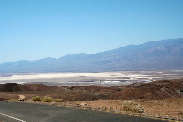 Mountain view from the Road - Death Valley stock photo