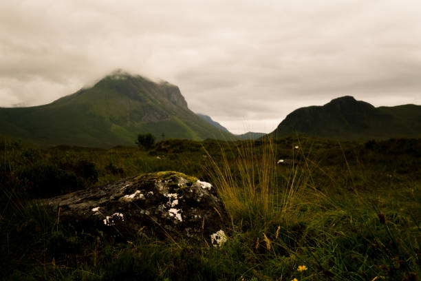 Mountain view Skye, Scotland stock photo