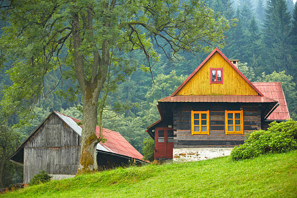 Mountain village "Traditional old mountain village in Czech Republic, Europe." czech culture stock pictures, royalty-free photos & images