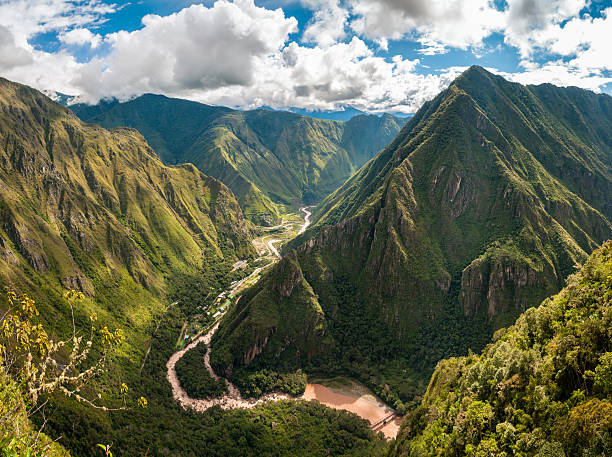 A Mountainous Landscape Near Machu Picchu In Peru