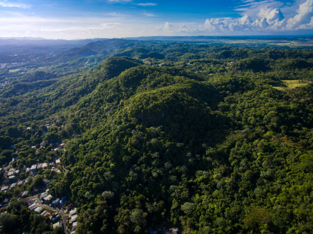 Mountains in San German Puerto Rico stock photo