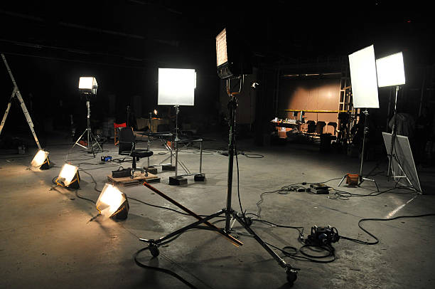 Movie studio Lights and equipment in the movie studio. Note: ISO800 there's a bit of noise. studio workplace stock pictures, royalty-free photos & images
