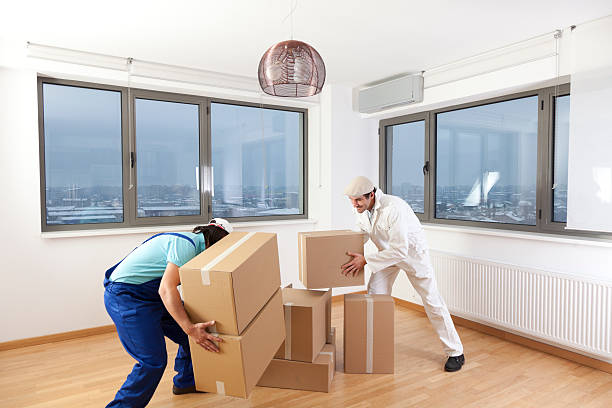 Moving into a new house stock photo