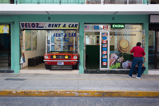 Merida Yucatan Mexico Car Rental Shop Stock Photo - Download Image Now - Istock