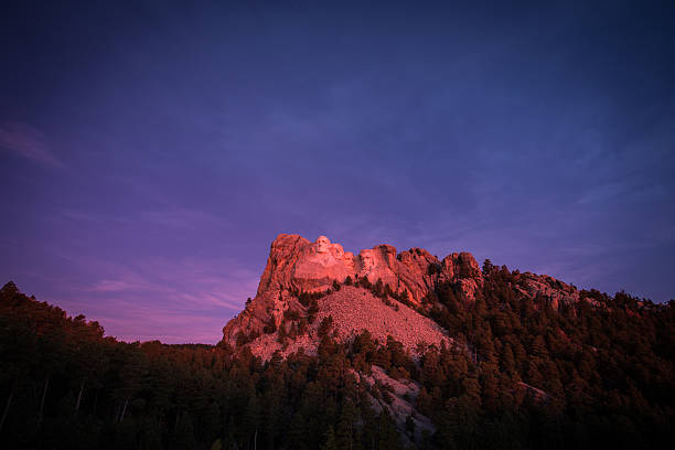 Mt Rushmore Sunrise stock photo