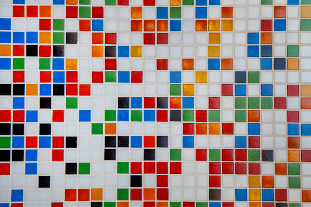 Multi colored tiles stock photo