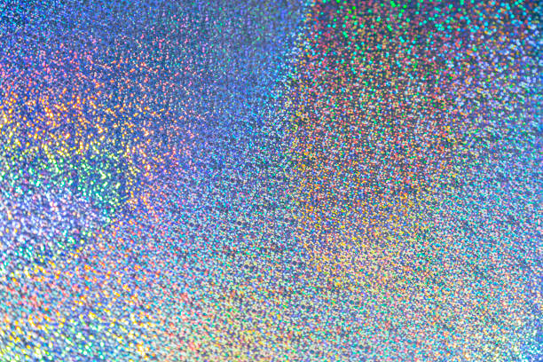 色とりどりの抽象レインボー真珠層はボケ効果と輝き輝く魔法でホログラフィック明るい背景 - ホログラム ストックフォトと画像