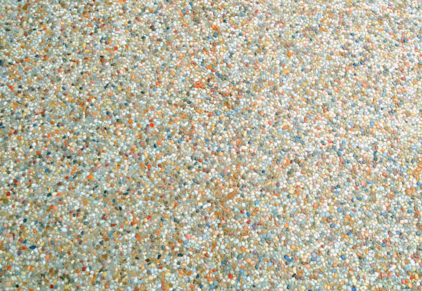 Multicolored Pebbled Concrete stock photo