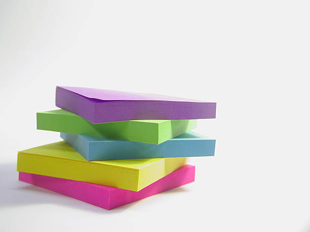 Multi-Colored Sticky Notes stock photo