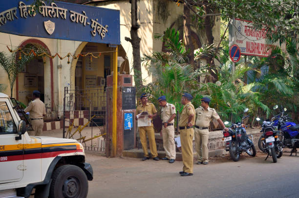 Mumbai Malbar Hill Police Station stock photo