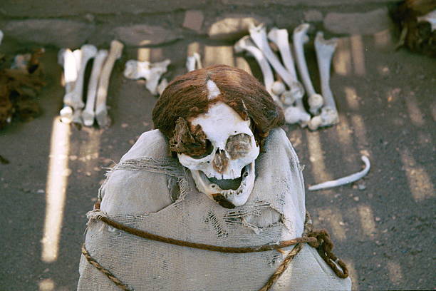 Mummy from Nazca stock photo