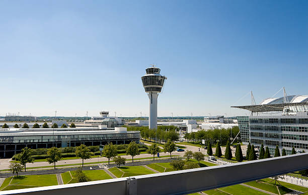 Munich airport stock photo