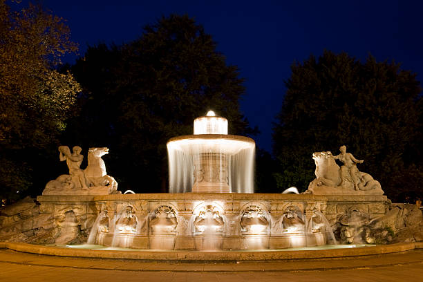 Munich fountain stock photo