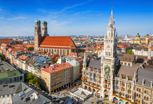 Munich, Germany - Aerial view of the City Centre