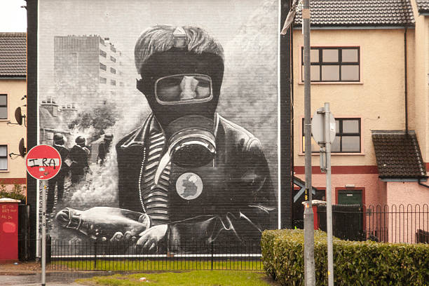 Murals in Derry stock photo