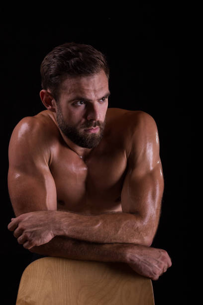 Muscular man stock photo