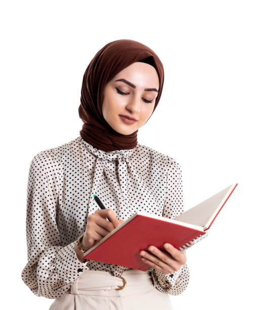 moslim jonge vrouw - arabic student stockfoto's en -beelden