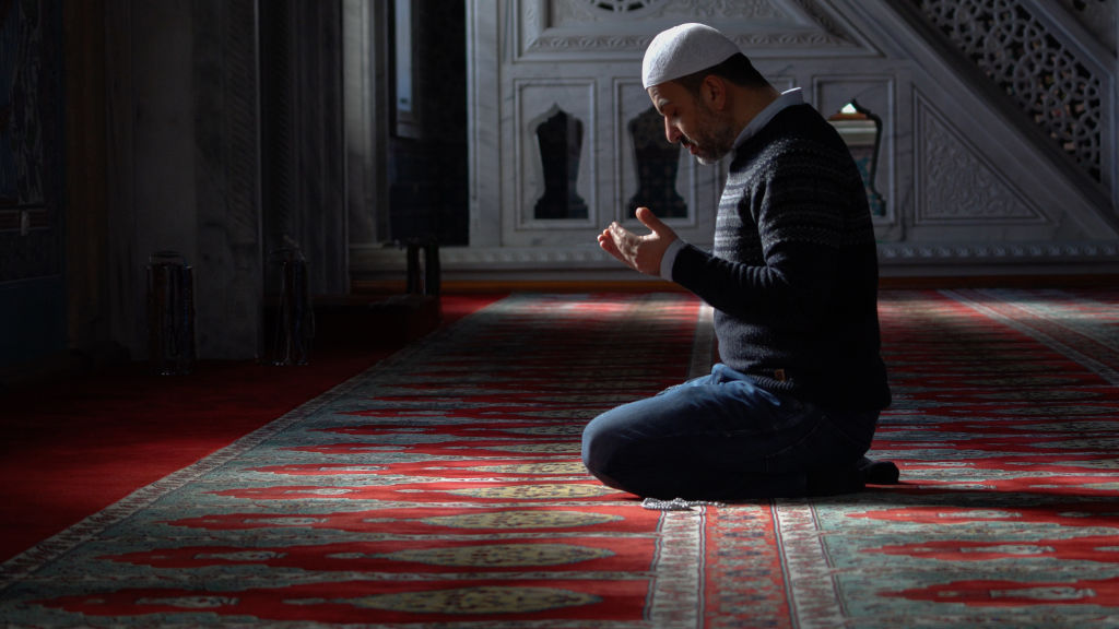 Muslims prayer in mosque