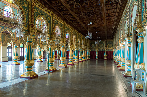 Beautiful Indian Traditional Architecture of Mysore Royal Palace