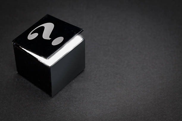 Mystery Box Black box with white glow mystery stock pictures, royalty-free photos & images