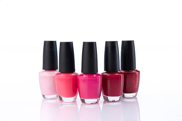 Nail Polish Grouping Nail polish grouping of 5 bottles. Please see our other related images. nail polish stock pictures, royalty-free photos & images