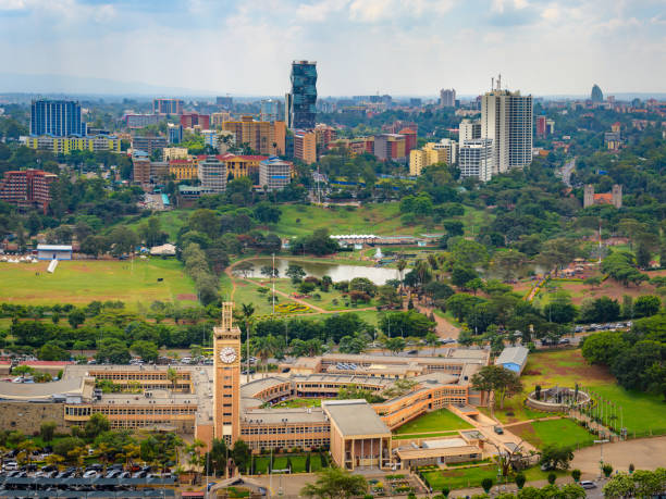 Nairobi Kenya city view stock photo