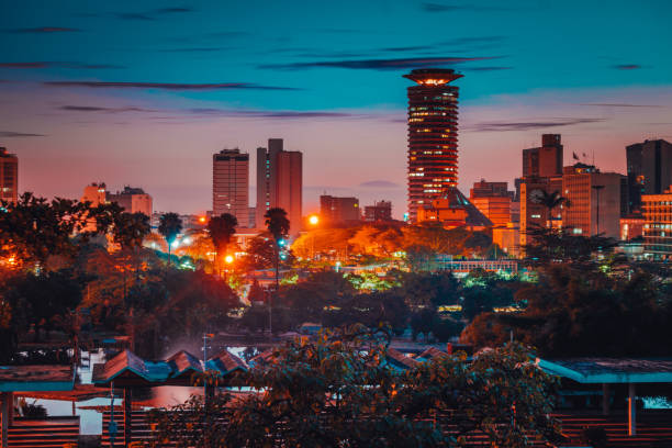 Nairobi Kenya View of Nairobi City from Uhuru park kenya stock pictures, royalty-free photos & images