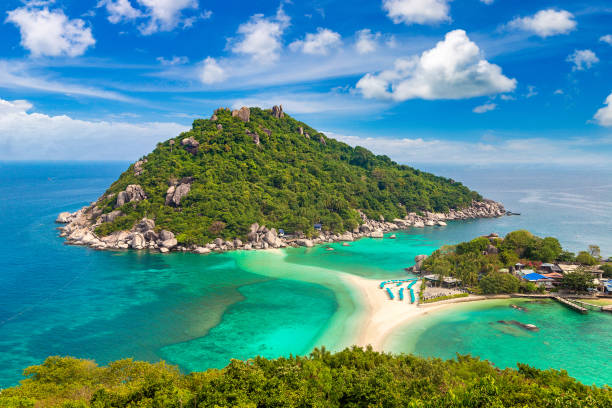 Nang Yuan Island, Koh Tao, Thailand stock photo