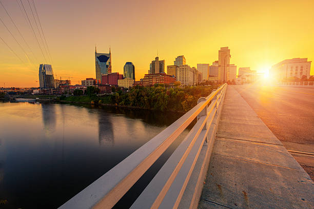 Nashville at Sunset stock photo