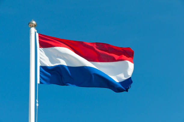 flagge holland - holländische flagge stock-fotos und bilder