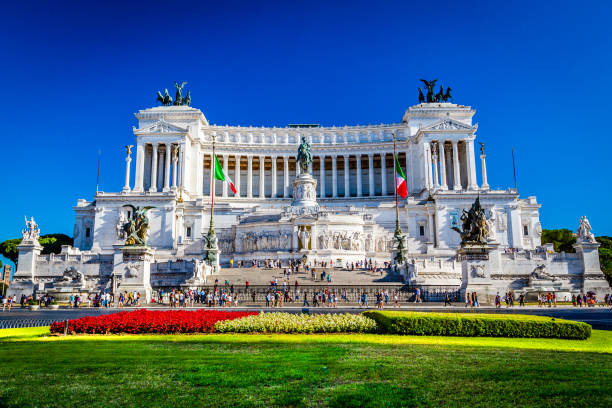 National Monument  Victor Emmanuel II, Rome, Italy stock photo