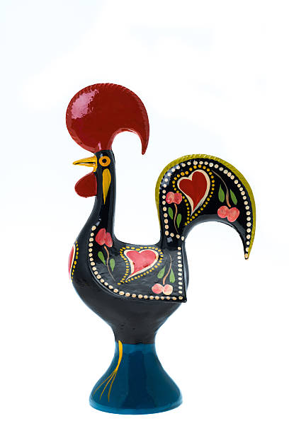 National symbol of Portugal - Barcelos Rooster. Traditional cockeral rooster from Barcelos, Portugal barcelos stock pictures, royalty-free photos & images
