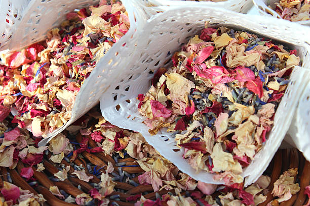 Natural Biodegradable Wedding Confetti Cones Dried Delphinium Rose