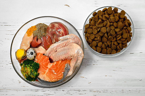 Natural Raw Dog Food Barf Diet As Opposite Of Kibble Dry