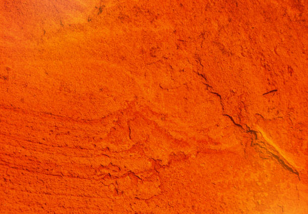 naturliga textur av en knäckt röd ockra vägg - australia nature background bildbanksfoton och bilder