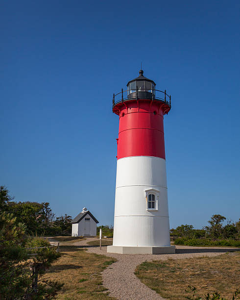 Nauset Lighthouse, Cape Cod stock photo