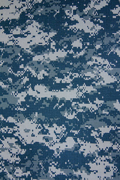 US navy digital camouflage fabric texture background stock photo