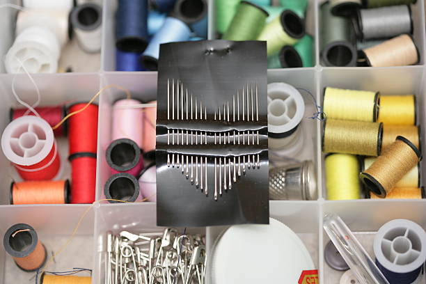 Needles & Sewing Kit stock photo