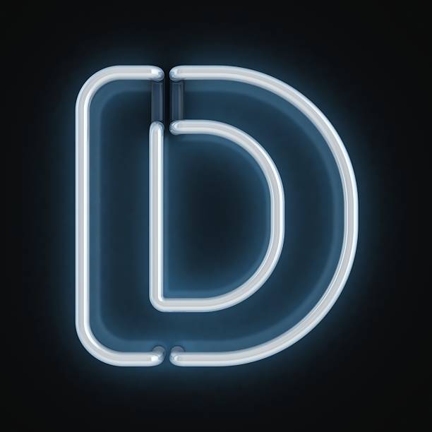 Neon 3d Font Letter D Stock Photos, Pictures & Royalty-Free Images - iStock