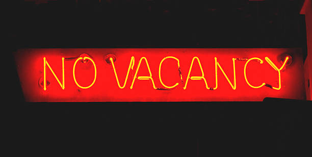 Neon Sign - No Vacancy stock photo