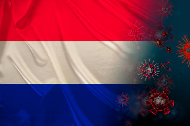 национальный флаг нидерландов на шелке - michigan football стоковые фото и изображения