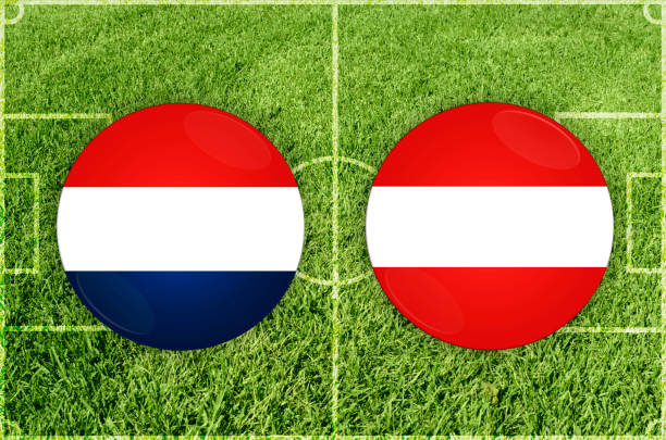 荷蘭 vs 奧地利足球比賽 - euro world cup qualifiers 個照片及圖片檔