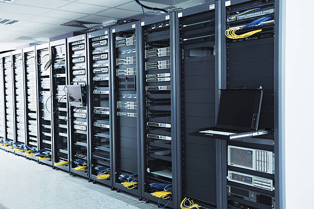 network server room stock photo
